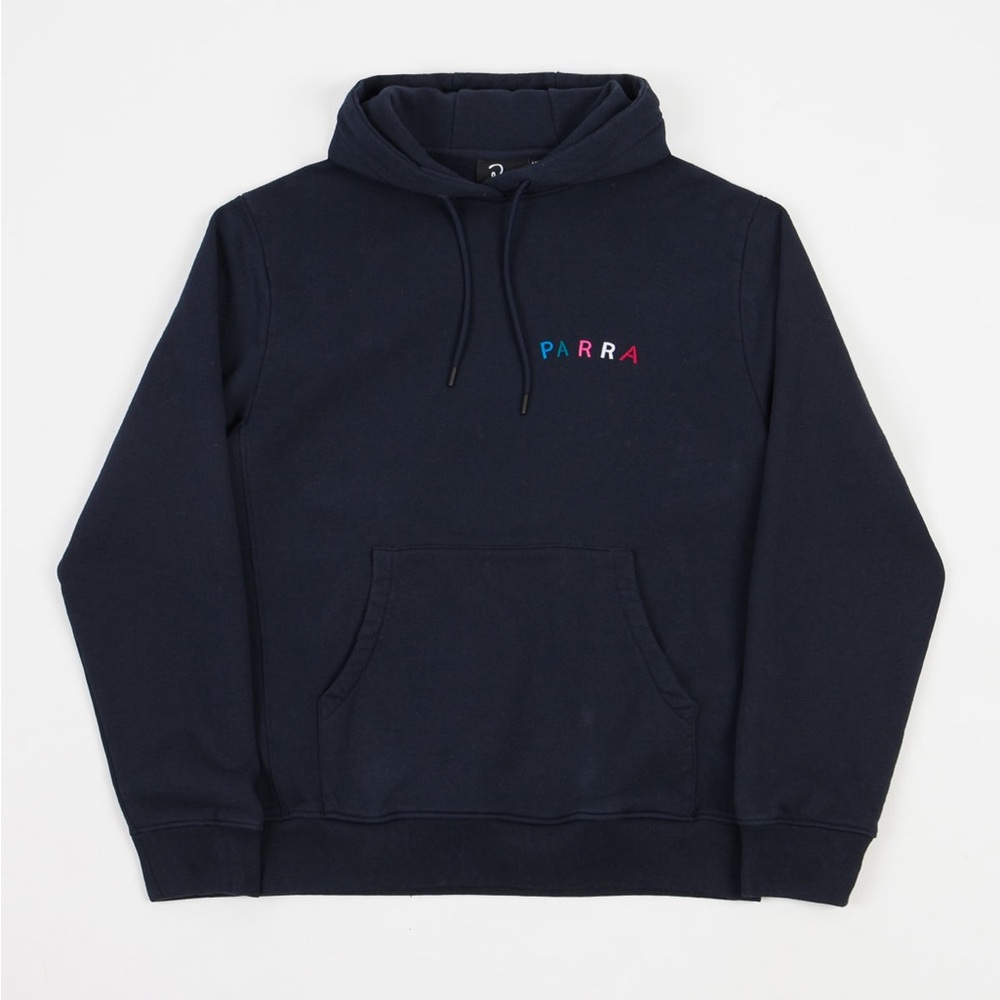 Parra Fonta Are Us Hoodie in Navy